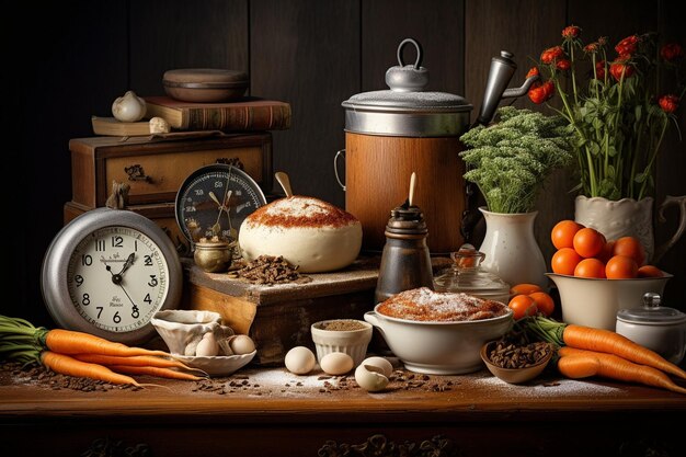 Cocina casera con utensilios